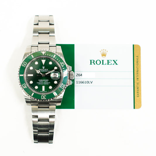 Rolex Submariner Date 40mm "Hulk" Dial 116610LV (2019)