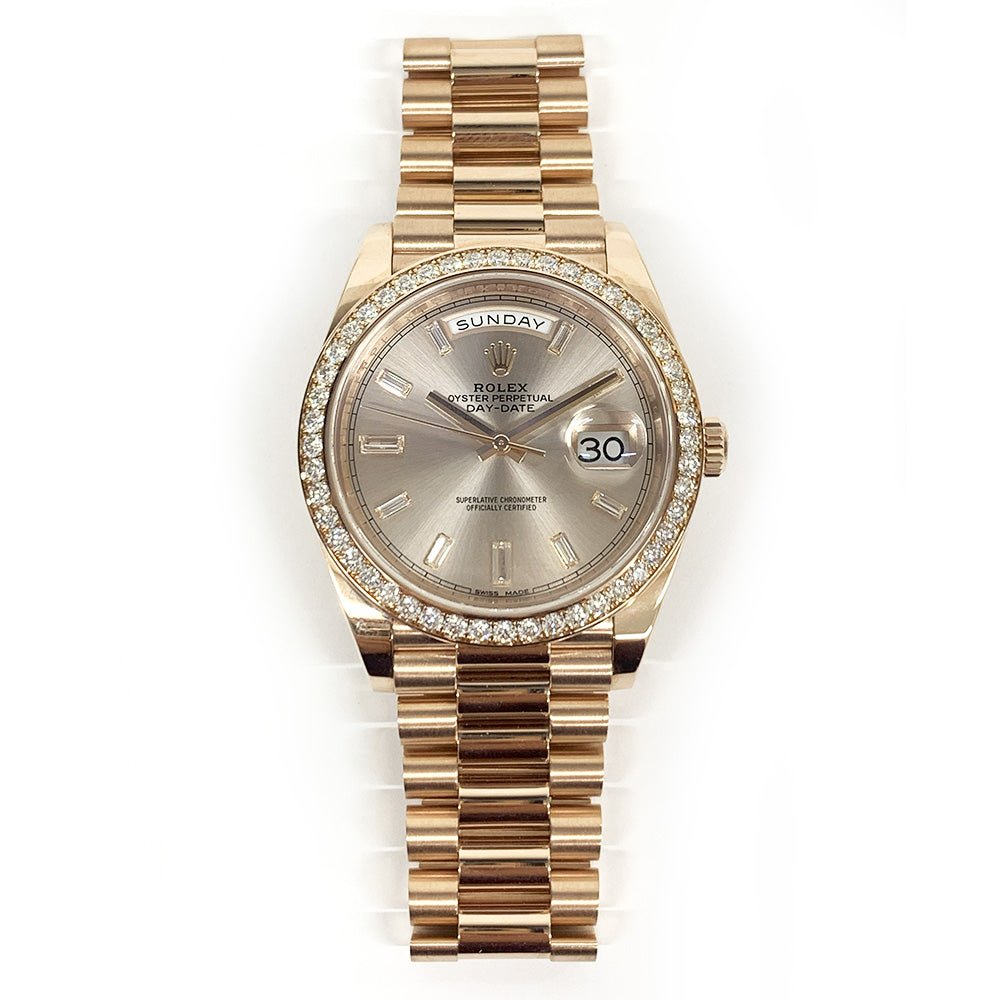 Rolex Day-Date 40mm Sundust Diamond Dial 228345RBR