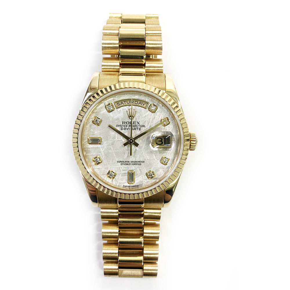 Rolex Day-Date 36mm Meteorite Diamond Dial 118238 (2009)