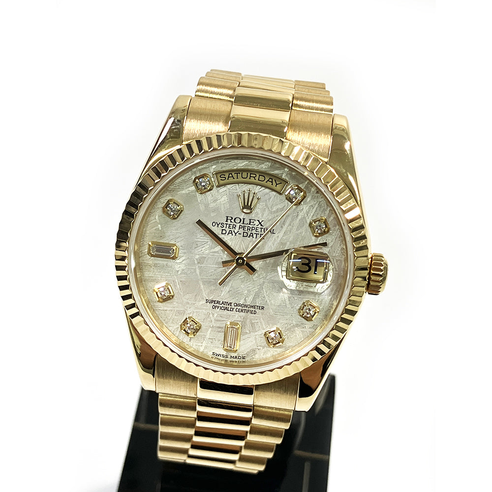 Rolex Day-Date 36mm Meteorite Diamond Dial 118238 (2009)