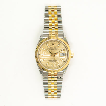 Rolex Datejust 36mm Champagne Palm Motif Dial 126233 (2021)