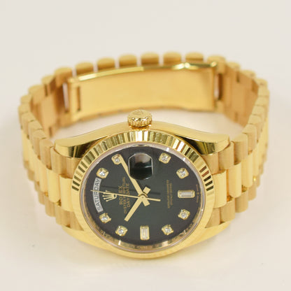 Rolex Day-Date 36mm Green Ombre Diamond Dial 128238 (2024)