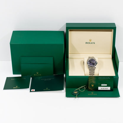 Rolex Datejust 36mm Purple "VI & IX" Diamond Dial 126234 (2025)