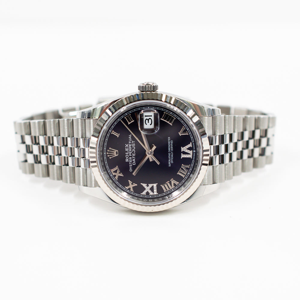 Rolex Datejust 36mm Purple "VI & IX" Diamond Dial 126234 (2025)