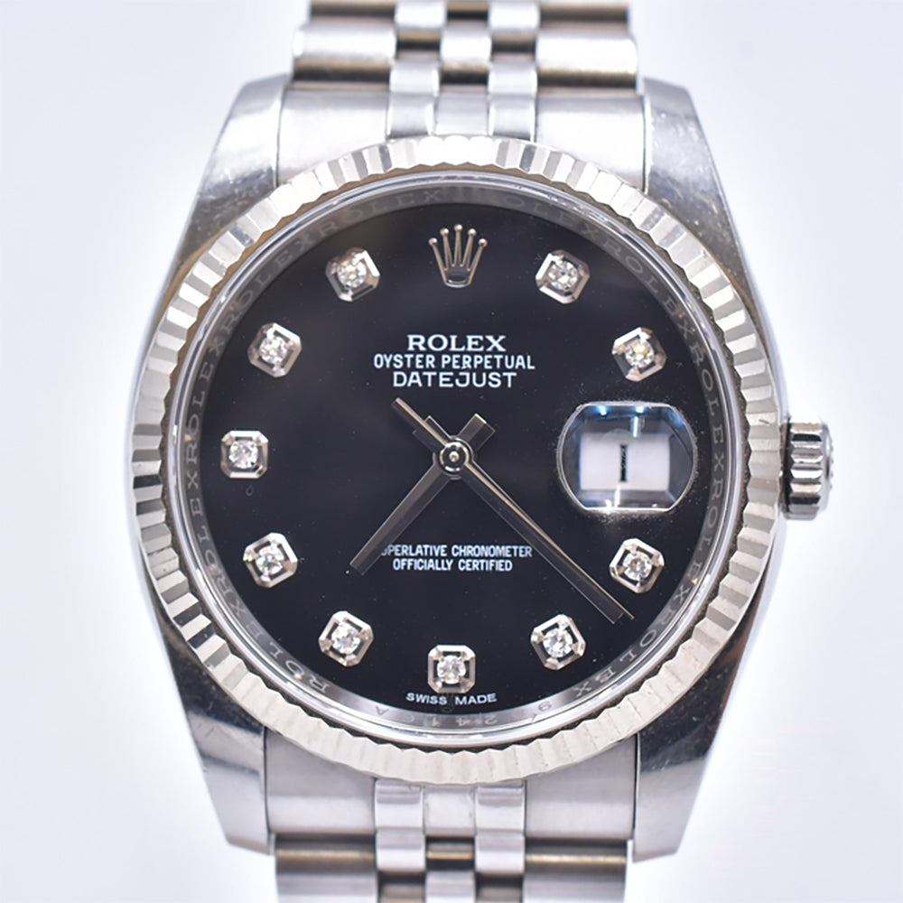 Rolex Datejust 36mm Black Diamond Dial  116234G (2016)