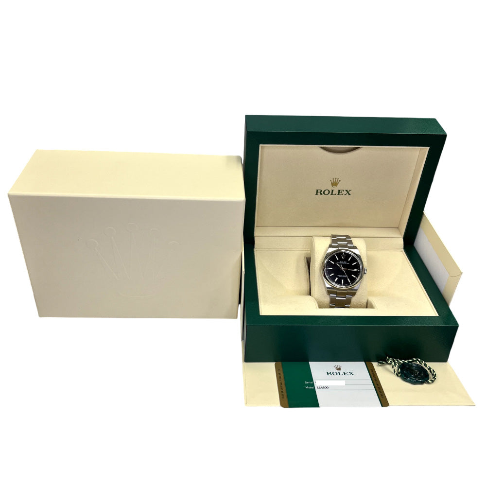 Rolex Oyster Perpetual 39mm Black Dial 114300