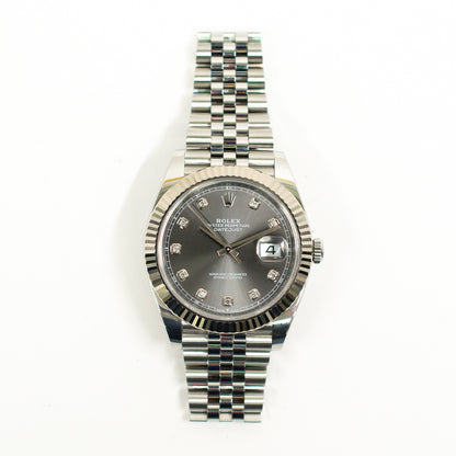 Rolex Datejust 41mm Dark Grey Diamond Dial 126334G (2021)