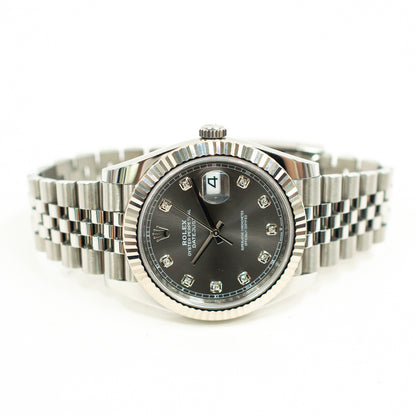 Rolex Datejust 41mm Dark Grey Diamond Dial 126334G (2021)