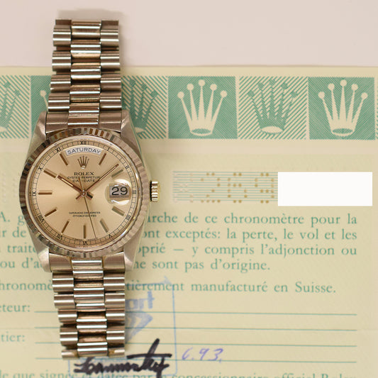 Rolex Day-Date 36mm Silver Dial 18239 (1993)