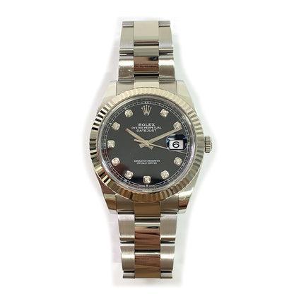 Rolex Datejust 41mm Black Diamond Dial Oyster 126334