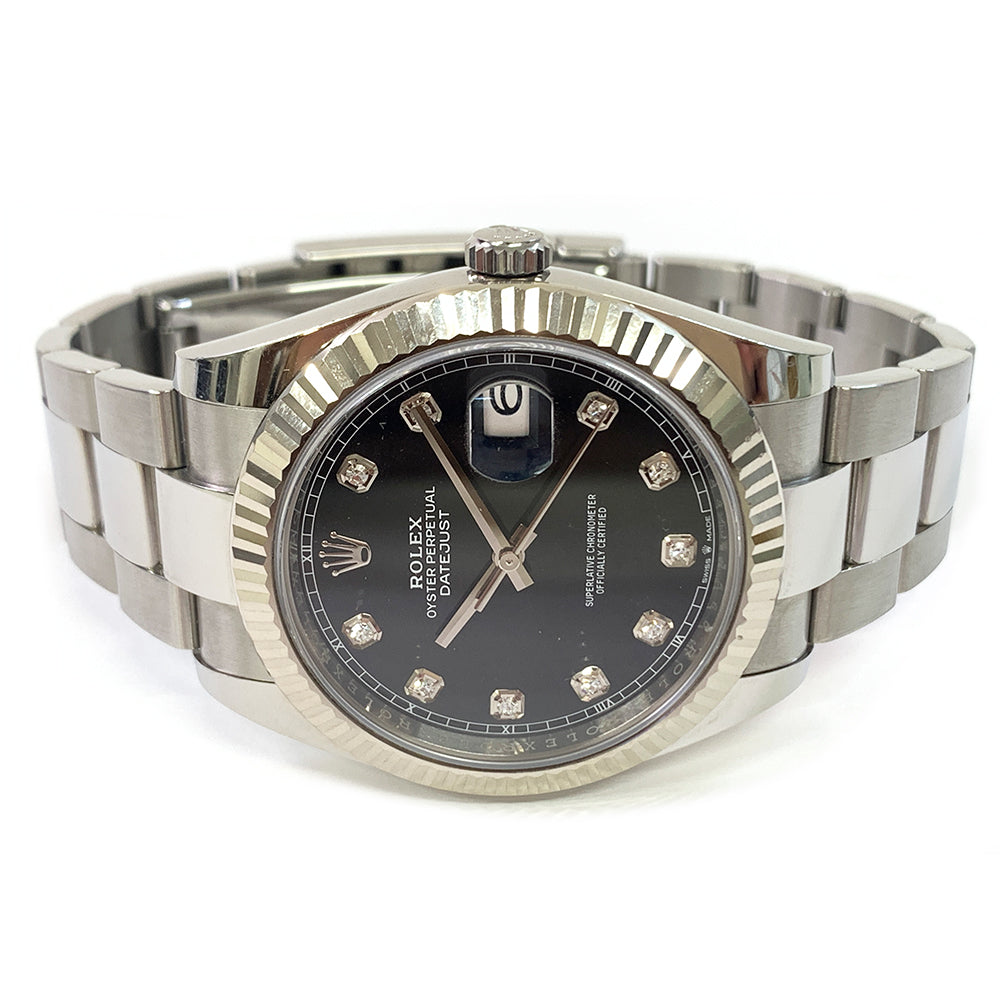 Rolex Datejust 41mm Black Diamond Dial Oyster 126334