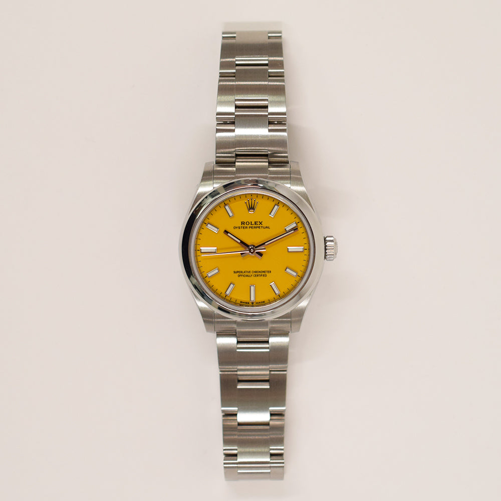 Rolex Oyster Perpetual 31mm Yellow Dial 277200 (2021)
