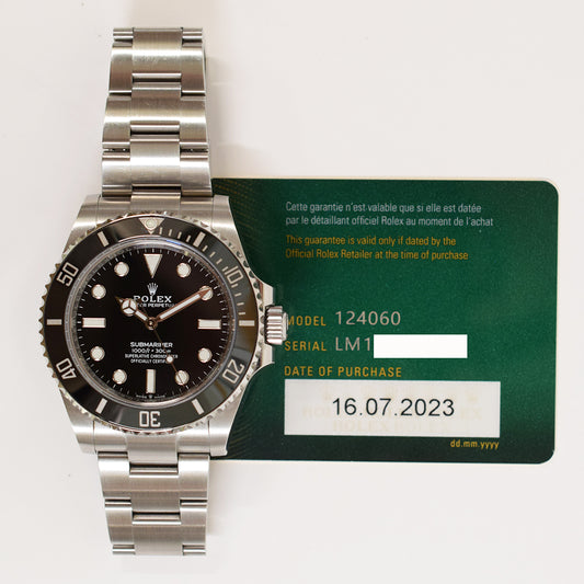 Rolex Submariner No Date 41mm Black Dial 124060 (2023)