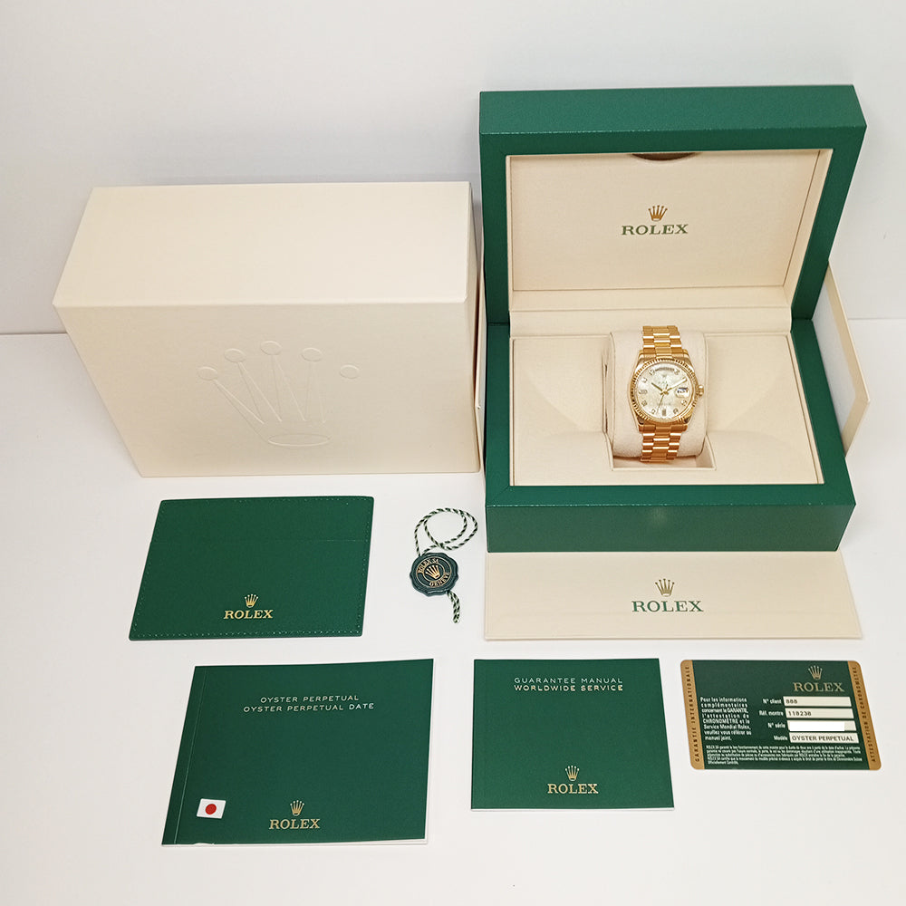 Rolex Day-Date 36mm Champagne Jubilee Diamond Dial 118238NCA (2013)
