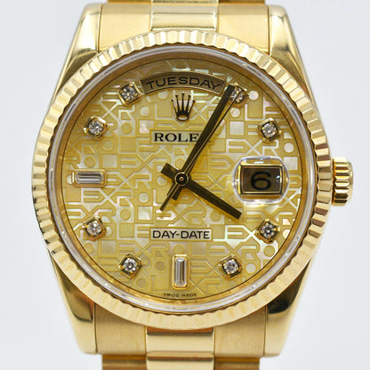 Rolex Day-Date 36mm Champagne Jubilee Diamond Dial 118238NCA (2013)