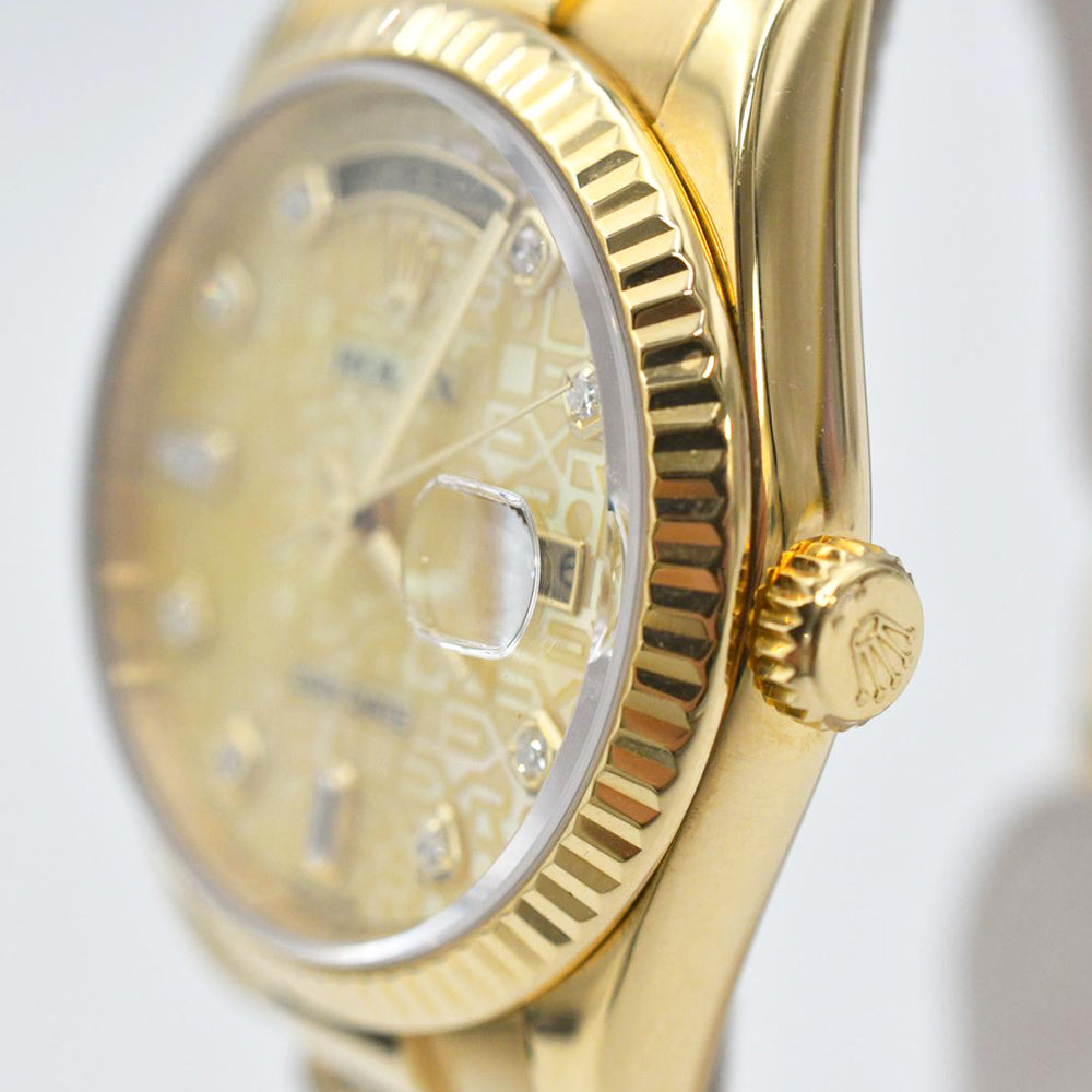 Rolex Day-Date 36mm Champagne Jubilee Diamond Dial 118238NCA (2013)