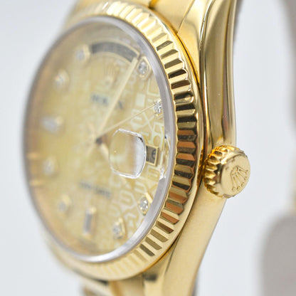 Rolex Day-Date 36mm Champagne Jubilee Diamond Dial 118238NCA (2013)