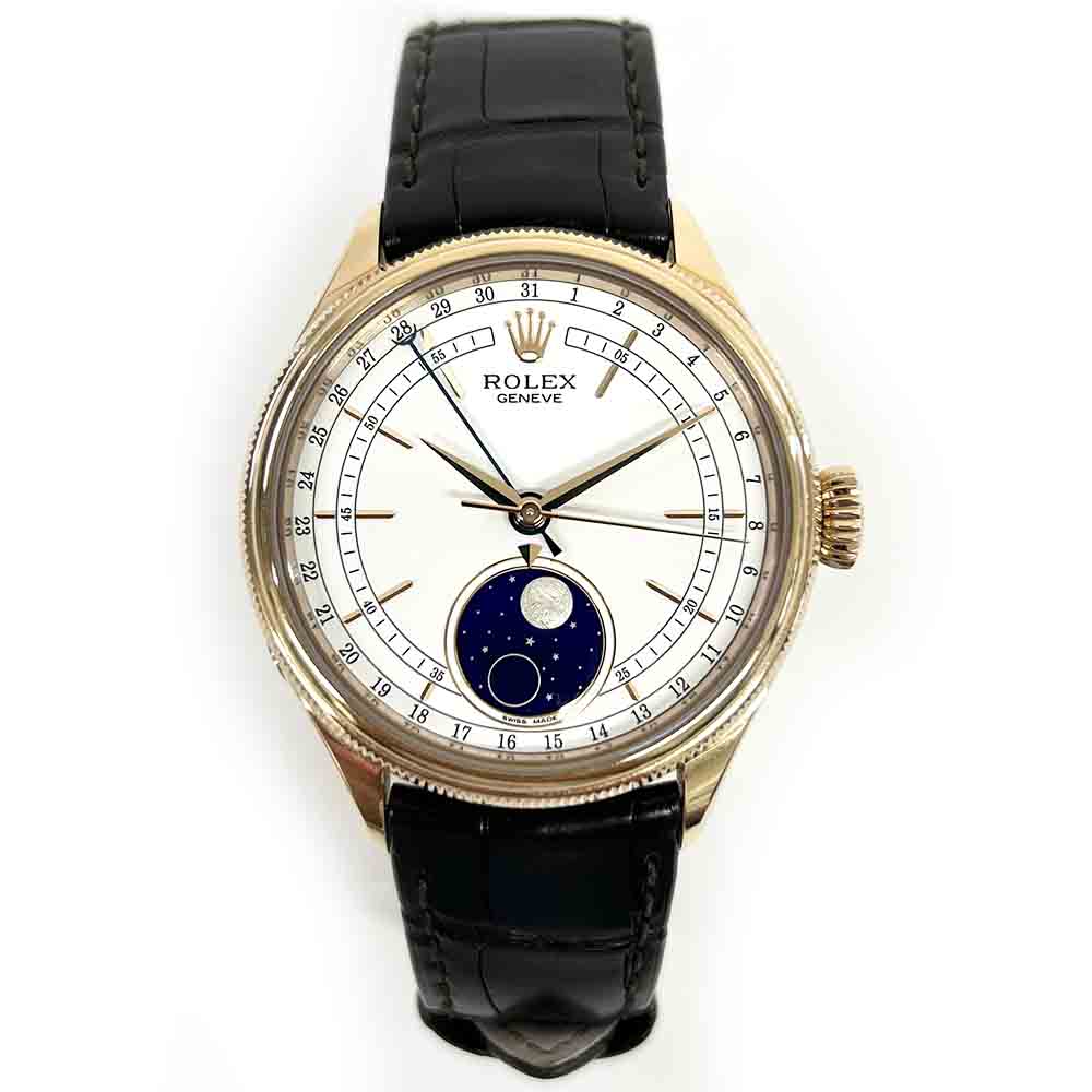 Rolex Cellini Moonphase White Dial 50535