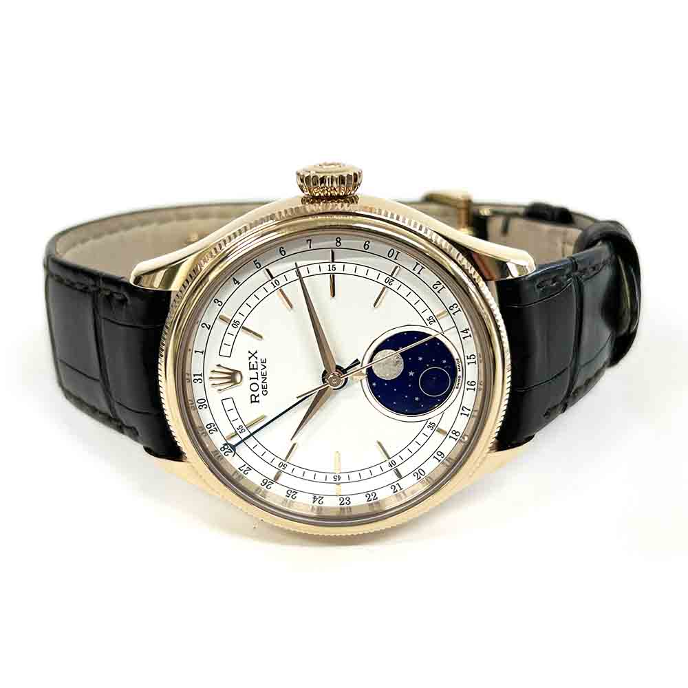 Rolex Cellini Moonphase White Dial 50535