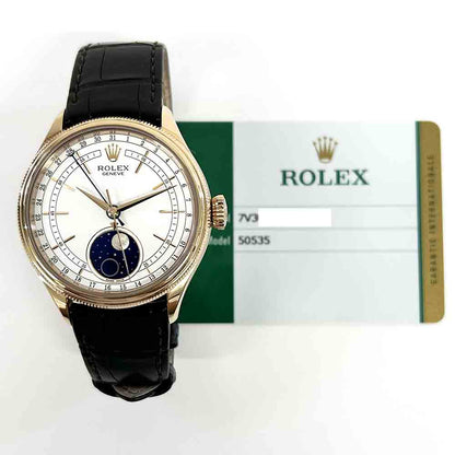 Rolex Cellini Moonphase White Dial 50535