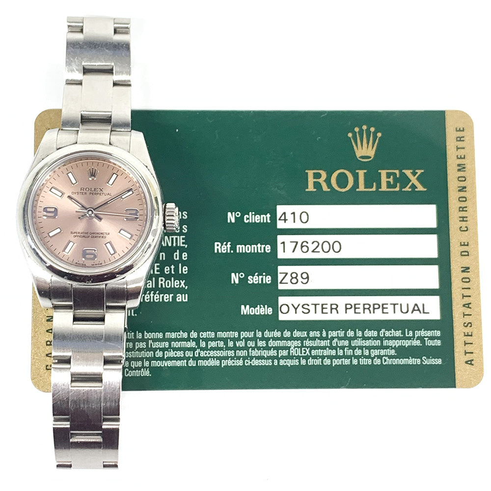 Rolex Oyster Perpetual 26mm Salmon Dial 176200