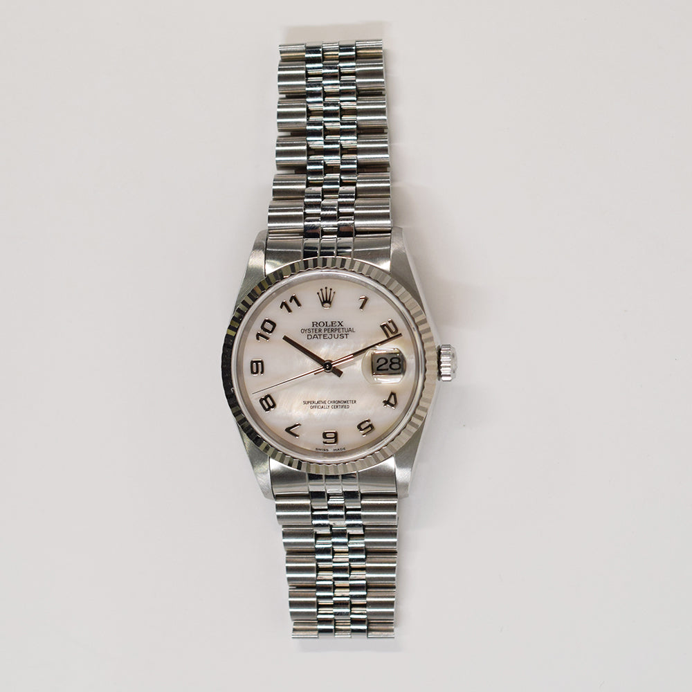 Rolex Datejust 36mm Mop Arabic Dial 16234 (1999)