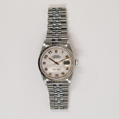 Rolex Datejust 36mm Mop Arabic Dial 16234 (1999)