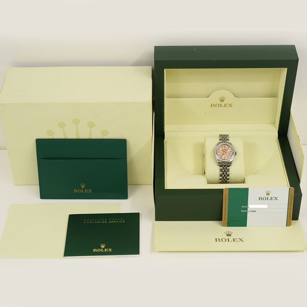 Rolex Lady-Datejust 26mm Pink Diamond Dial 179384RBR  (2015)