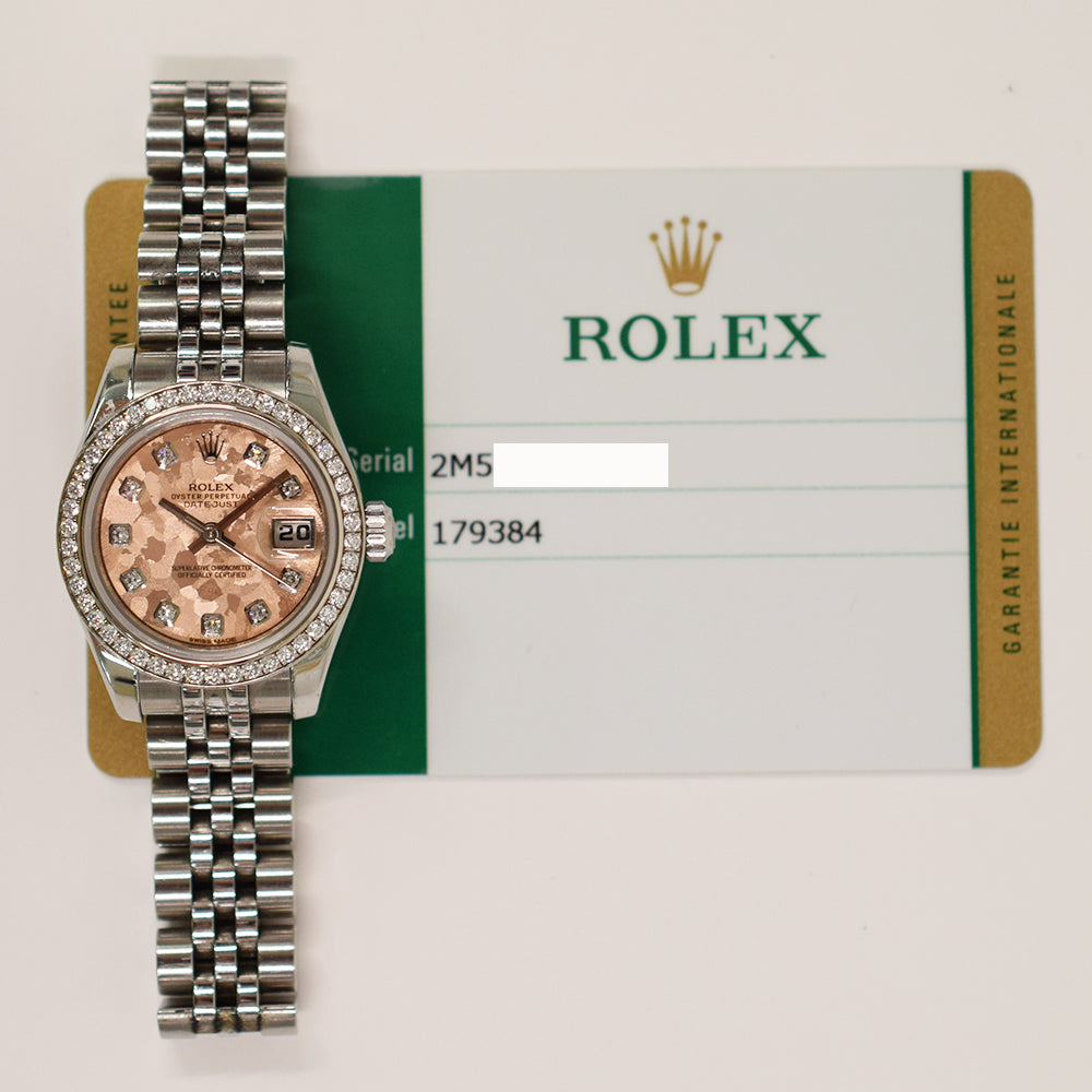 Rolex Lady-Datejust 26mm Pink Diamond Dial 179384RBR  (2015)