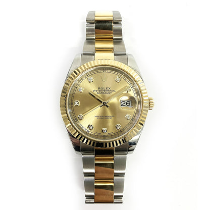 Rolex Datejust 41mm Champagne Diamond Dial Oyster 126333