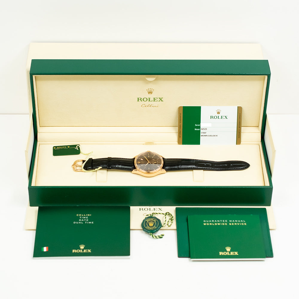 Rolex Cellini 39mm Brown Dial 50525 (2017)