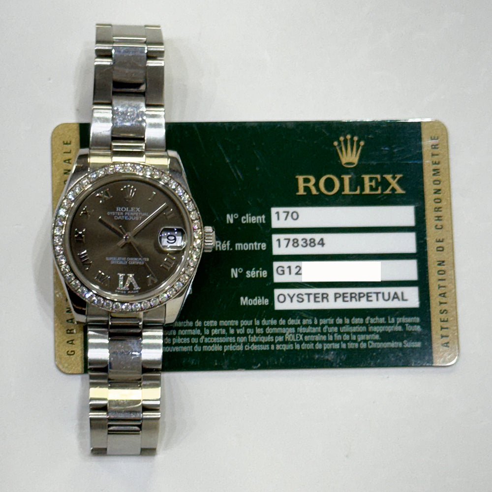 Rolex Datejust 31mm Bronze VI Diamond Dial 178384 (2011)