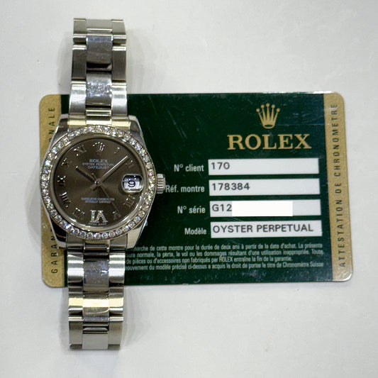 Rolex Datejust 31mm Bronze VI Diamond Dial 178384 (2011)
