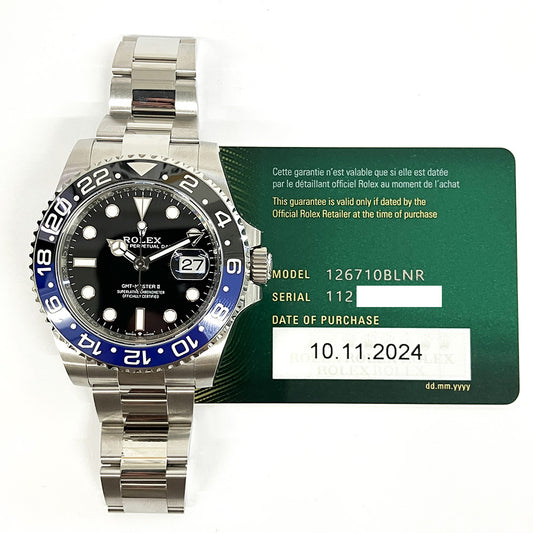 Rolex GMT-Master II "The Batman" Stainless Steel Oyster 126710BLNR