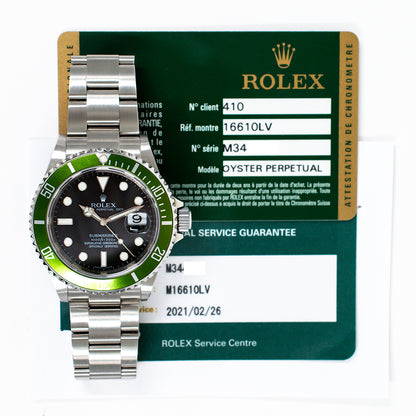 Rolex Submariner Date 40mm Kermit Dial 16610LV (2008)