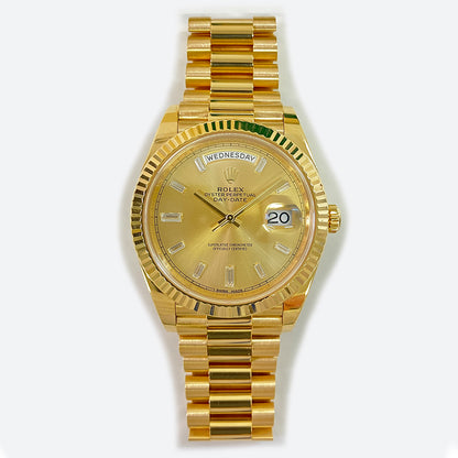 Rolex Day-Date 40mm Champagne Diamond Dial 228238