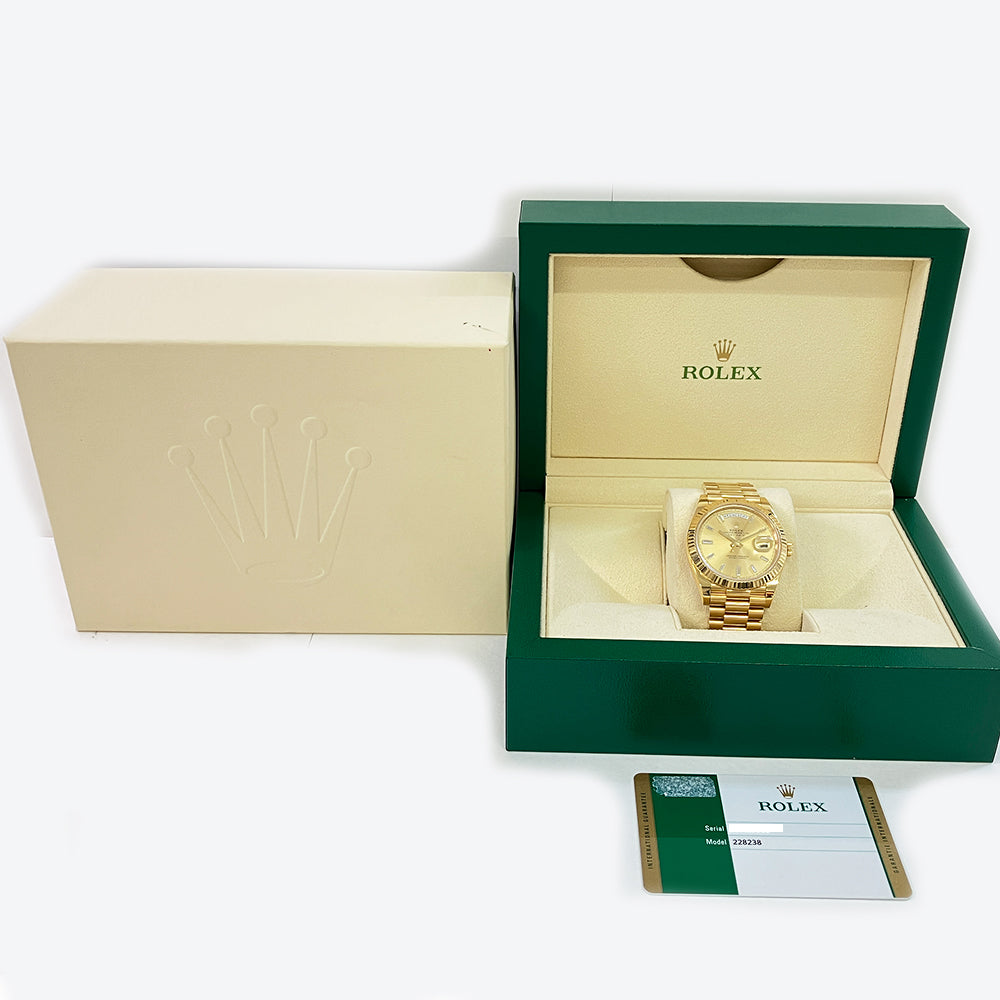 Rolex Day-Date 40mm Champagne Diamond Dial 228238