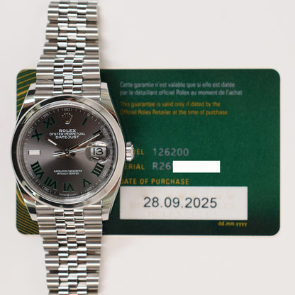 Rolex Datejust 36mm Wimbledon Dial 126200 (2025)