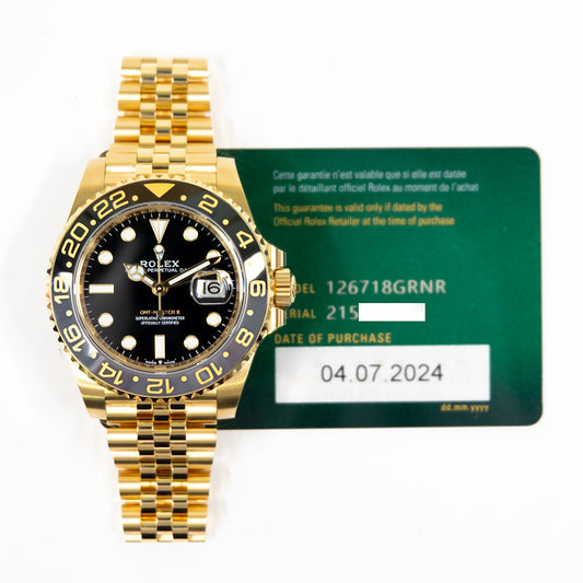 Rolex GMT-Master II Yellow Gold Black Dial 126718GRNR (2024)