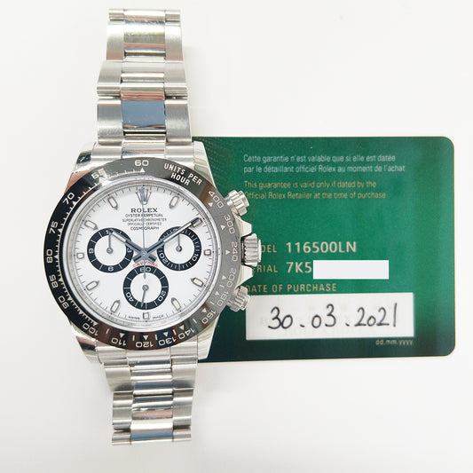 Rolex Daytona White Dial 116500LN (2021)