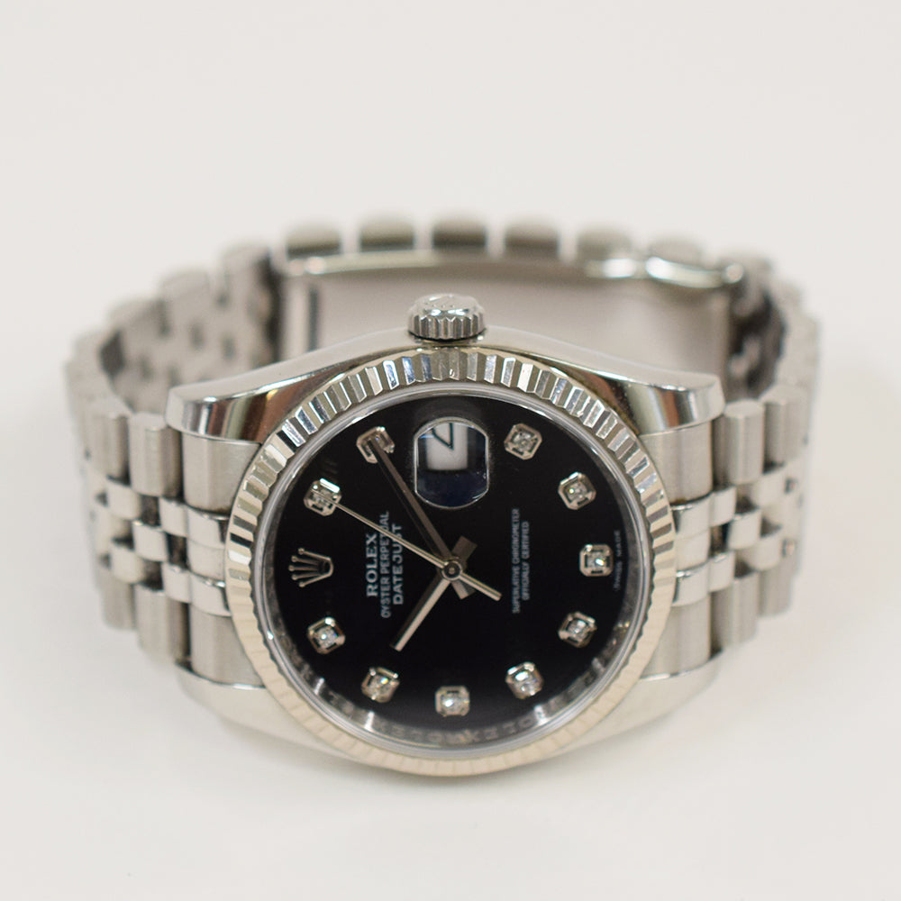 Rolex Datejust 36mm Black Diamond Dial  116234G (2011)