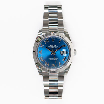 Rolex Datejust 41mm Blue Roman Dial 126300 (2023)