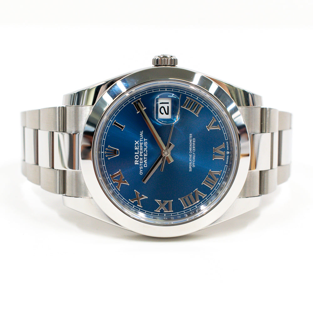Rolex Datejust 41mm Blue Roman Dial 126300 (2023)