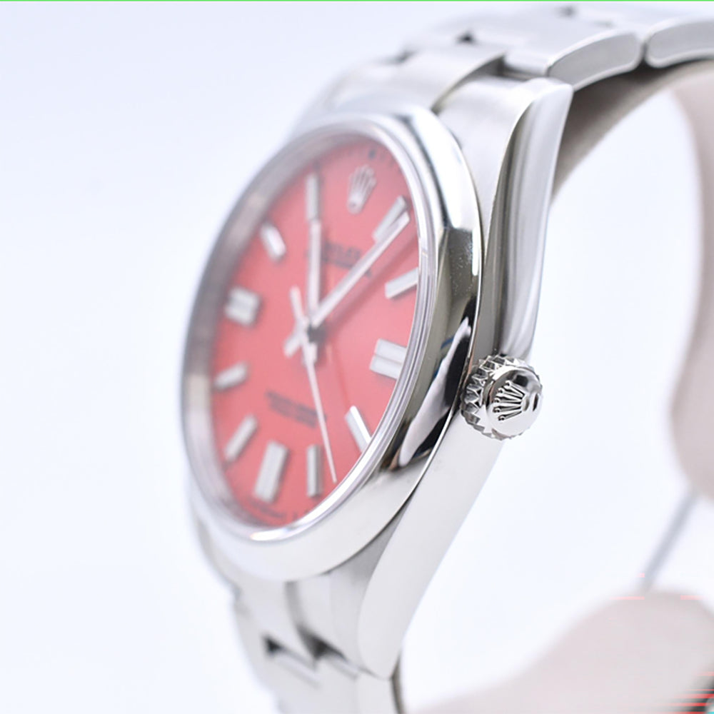 Rolex Oyster Perpetual 41mm Coral Red Dial 124300 (2022)