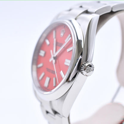 Rolex Oyster Perpetual 41mm Coral Red Dial 124300 (2022)