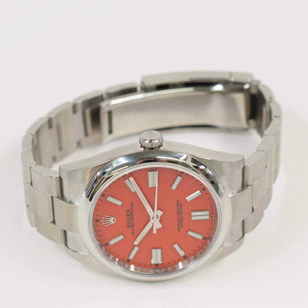 Rolex Oyster Perpetual 41mm Coral Red Dial 124300 (2022)