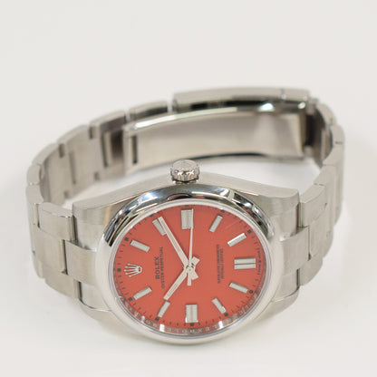 Rolex Oyster Perpetual 41mm Coral Red Dial 124300 (2022)