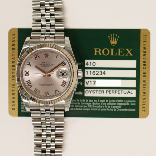 Rolex Datejust 36mm Green Roman Dial 116234 (2009)