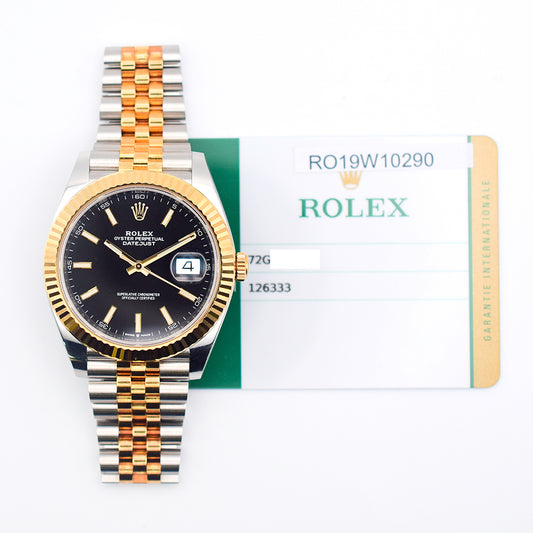 Rolex Datejust 41mm Black Dial Jubilee 126333 (2019)
