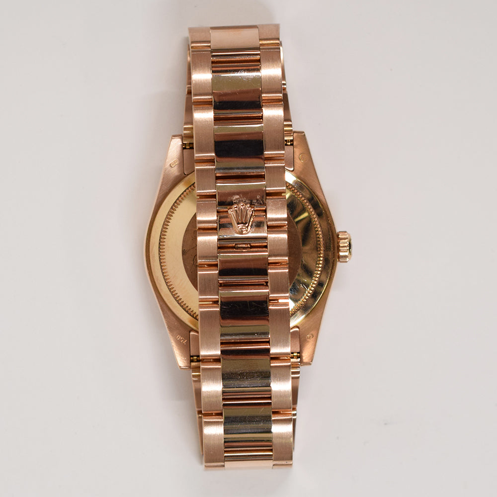 Rolex Day-Date 36mm Black Wave Arabic Dial 118205